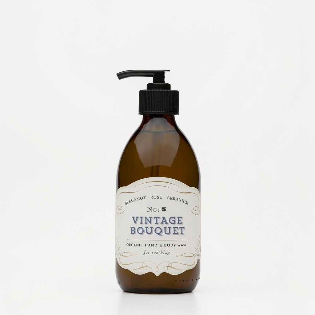 No. 6: Vintage Bouquet Organic Hand & Body Wash - Rose Geranium & Bergamot
