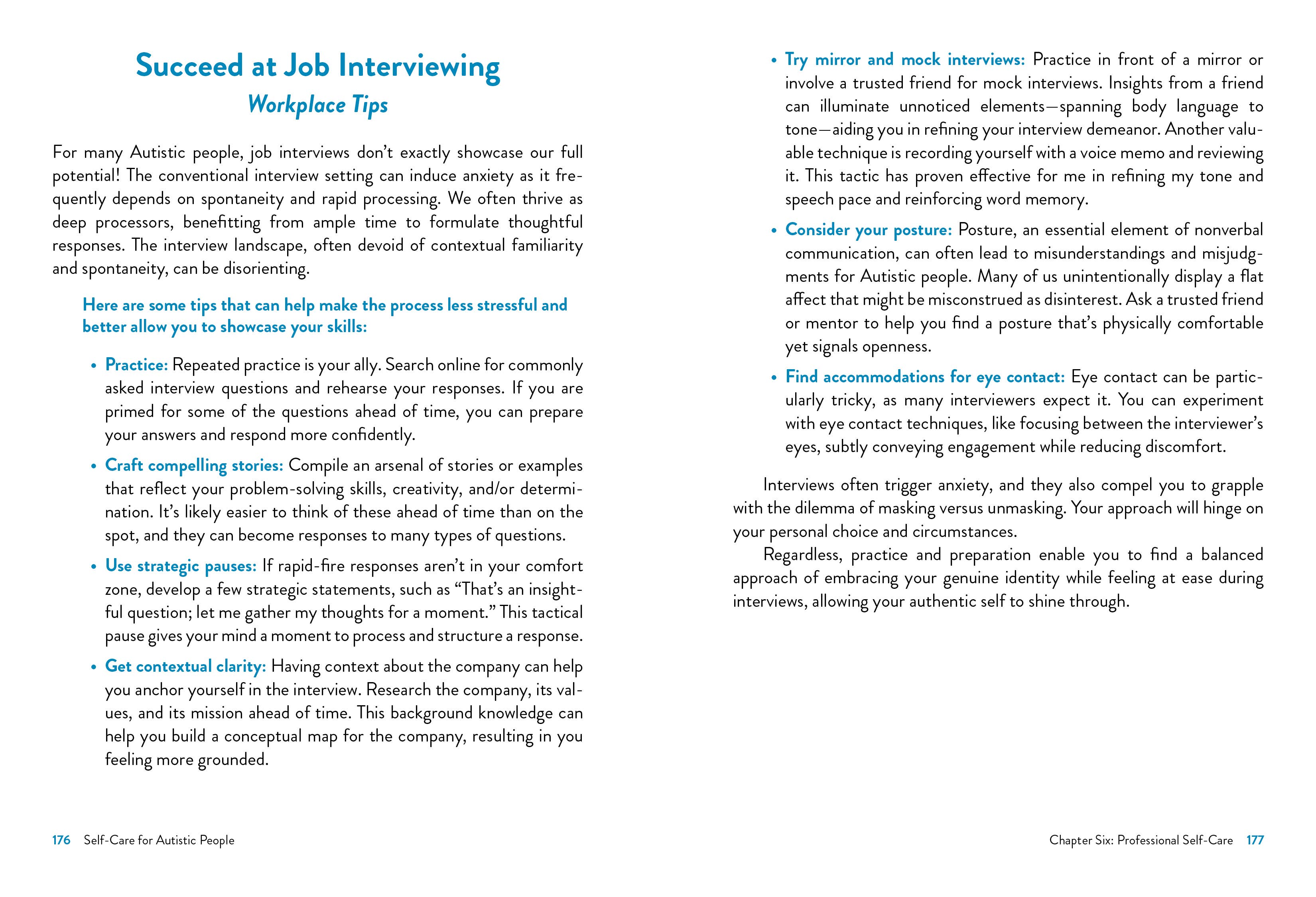 Self-Care for Autistic People