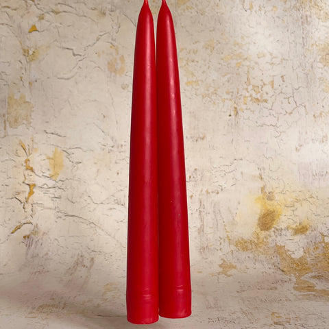 Dipped Coloured Candles - Red