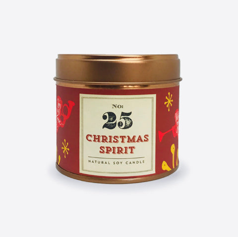 No.25 Christmas Spirit Tinned Soy Candle - Christmas Edition