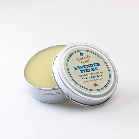 No.4 Lavender Fields Beeswax Hand Cream in a tin