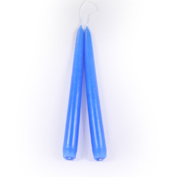 Dipped Coloured Candles - Mid Blue