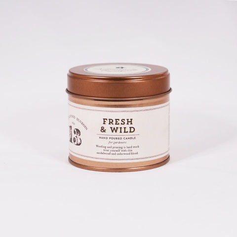 No: 13. Fresh & Wild Tinned Soy Candle - For Gardeners