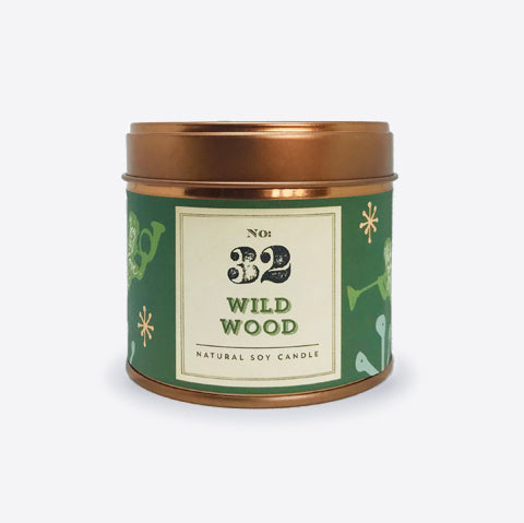 No.32 Wild Wood Tinned Soy Candle - Christmas Edition